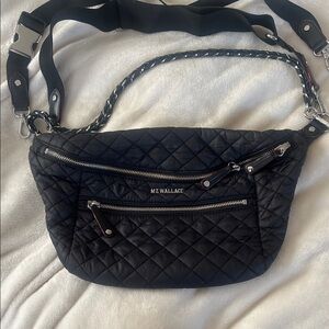 MZ Wallace Black Quilted Crossbody Bag
